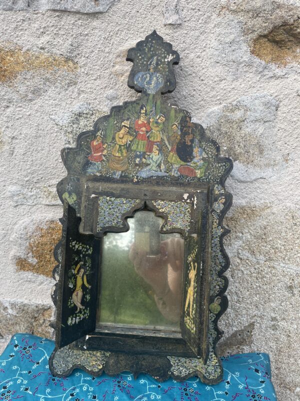 miroir bois inde